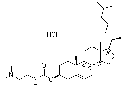 structure of CAS# 166023-21-8, O-[(N,N-二甲基氨基乙基)-氨基甲酰基]胆固醇盐酸盐