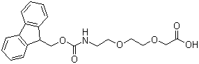 structure of CAS# 166108-71-0, [2-[2-(Fmoc-amino)ethoxy]ethoxy]acetic acid