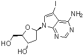 CAS # 166247-63-8, 7-Deaza-2'-deoxy-7-iodoadenosine, 7-(2-Deoxy-beta-D-erythro-pentofuranosyl)-5-iodo-7H-pyrrolo[2,3-d]pyrimidin-4-amine