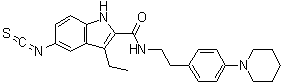 CAS 登录号：1663564-42-8, 3-乙基-5-异硫氰酸基-N-[2-[4-(1-哌啶基)苯基]乙基]-1H-吲哚-2-甲酰胺