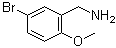 structure of CAS# 166530-78-5, 5-Bromo-2-methoxy-benzenemethanamine