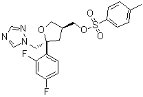 CAS # 166583-12-6, 2,5-Anhydro-1,3,4-trideoxy-2-C-(2,4-difluorophenyl)-4-[[[(4-methylphenyl)sulfonyl]oxy]methyl]-1-(1H-1,2,4-triazol-1-yl)-D-erythro-pentitol