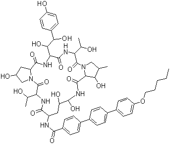 structure of CAS# 166663-25-8, Anidulafungin