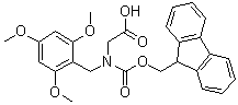 structure of CAS# 166881-43-2, N-[(9H-Fluoren-9-ylmethoxy)carbonyl]-N-[(2,4,6-trimethoxyphenyl)methyl]glycine