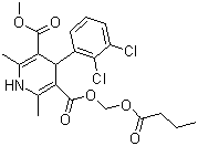 CAS # 167221-71-8 (166432-28-6), Cleviprex, Clevidipine butyrate, 4-(2,3-dichlorophenyl)-1,4-dihydro-2,6-dimethyl-3,5-Pyridinedicarboxylic acid methyl (1-oxobutoxy)methyl ester