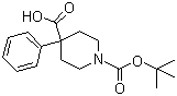 structure of CAS# 167262-68-2, 4-苯基哌啶-1,4-二甲酸 1-叔丁酯