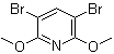 structure of CAS# 16727-44-9, 3,5-二溴-2,6-二甲氧基吡啶