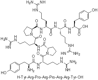 CAS # 167319-68-8, L-Tyrosyl-L-arginyl-L-prolyl-L-arginyl-L-prolyl-L-arginyl-L-arginyl-L-tyrosine