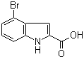 structure of CAS# 16732-64-2, 4-溴吲哚-2-羧酸
