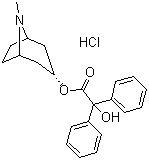 structure of CAS# 1674-94-8, 二苯乙醇酸莨菪酯盐酸盐