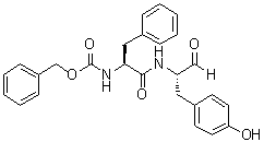 structure of CAS# 167498-29-5, N-[(1S)-2-[[(1S)-1-甲酰基-2-(4-羟基苯基)乙基]氨基]-2-氧代-1-(苯基甲基)乙基]氨基甲酸苄酯