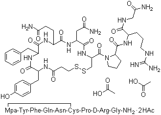 structure of CAS# 16789-98-3, 醋酸去氨加压素