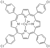 structure of CAS# 16828-36-7, (Tetra(4-chlorophenyl)porphyrinato)copper