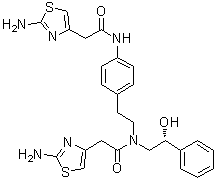 CAS 登录号：1684452-83-2, (R)-2-(2-氨基噻唑-4-基)-N-(4-(2-(2-氨基噻唑-4-基)乙酰氨基)苯乙基)-N-(2-羟基-2-苯基乙基)乙酰胺