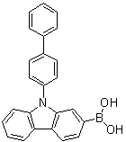 structure of CAS# 1686100-04-8, 9-(Biphenyl-4-yl)carbazole-2-boronic acid