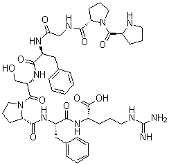 structure of CAS# 16875-11-9, Des-Arg-bradykinin (human)