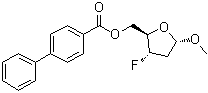 CAS # 168786-98-9, Methyl 2,3-dideoxy-3-fluoro-alpha-D-erythro-pentofuranoside 5-[1,1'-biphenyl]-4-carboxylate