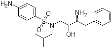 4-Amino-N-[(2R,3S)-3-amino-2-hydroxy-4-phenylbutyl]-N-(2-methylpropyl)benzenesulfonamide molecular structure (CAS 169280-56-2)