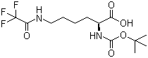 structure of CAS# 16965-06-3, N2-[(叔丁氧基)羰基]-N6-(2,2,2-三氟乙酰基)-L-赖氨酸