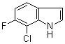 structure of CAS# 169673-92-1, 7-氯-6-氟-1H-吲哚