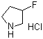 structure of CAS# 169750-17-8, 3-Fluoropyrrolidine hydrochloride