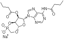 structure of CAS# 16980-89-5, 二丁酰环磷腺苷钠