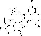 structure of CAS# 169869-90-3, 依沙替康甲磺酸盐