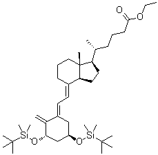 structure of CAS# 169900-32-7, (1alpha,3beta,5E,7E)-1,3-二[[(叔丁基)二甲基硅烷基]氧基]-9,10-开环胆甾-5,7,10(19)-三烯-24-羧酸乙酯