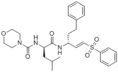 structure of CAS# 170111-28-1, 吗啉-4-羧酸(1-(3-苯磺酰基-1-苯乙基烯丙基氨基甲酰)-3-甲基丁基)-酰胺