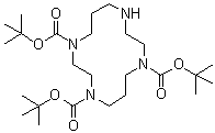 structure of CAS# 170161-27-0, 1,4,8,11-四氮杂环十四烷-1,4,8-三羧酸三叔丁酯