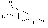 structure of CAS# 170229-04-6, 4,4-双(2-羟基乙基)-1-哌啶甲酸叔丁酯