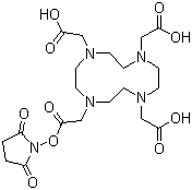 CAS # 170908-81-3, 1,4,7,10-Tetraazacyclododecane-1,4,7,10-tetraacetic acid 1-(2,5-dioxo-1-pyrrolidinyl) ester, DOTA-NHS-ester