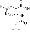 structure of CAS# 171178-42-0, 5-叔丁氧羰基氨基-2-氟异烟酸