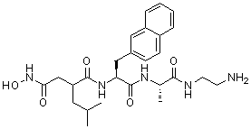 CAS 登录号：171235-71-5, N-[2-[2-(羟基氨基)-2-氧代乙基]-4-甲基-1-氧代戊基]-3-(2-萘基)-L-丙氨酰-N-(2-氨基乙基)-L-丙氨酰胺