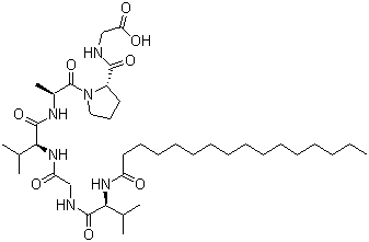 CAS # 171263-26-6, N-(1-Oxohexadecyl)-L-valylglycyl-L-valyl-L-alanyl-L-prolylglycine