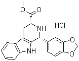 structure of CAS# 171752-68-4, cis-(1R,3R)-1,2,3,4-Tetrahydro-1-(3,4-methylenedioxyphenyl)-9H-pyrido[3,4-b]indole-3-carboxylic acid methyl ester hydrochloride