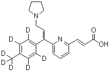 CAS 登录号：172165-56-9, (E,E)-3-[6-[1-[4-(甲基-d3)苯基-2,3,5,6-d4]-3-(1-吡咯烷基)-1-丙烯基]-2-吡啶基]-2-丙烯酸