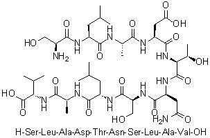 CAS 登录号：172286-82-7, L-丝氨酰-L-亮氨酰-L-丙氨酰-L-alpha-天冬氨酰-L-苏氨酰-L-天冬氨酰胺酰-L-丝氨酰-L-亮氨酰-L-丙氨酰-L-缬氨酸