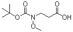 structure of CAS# 172299-81-9, N-[(1,1-Dimethylethoxy)carbonyl]-N-methoxy-beta-alanine