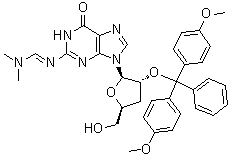 CAS # 172361-60-3, 2'-O-[Bis(4-methoxyphenyl)phenylmethyl]-3'-deoxy-N-[(dimethylamino)methylene]guanosine