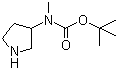 structure of CAS# 172478-00-1, 3-N-Boc-N-甲基氨基吡咯烷