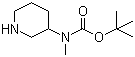 CAS # 172478-01-2, 3-(N-Boc-N-methyl)aminopiperidine, tert-Butyl methyl(piperidin-3-yl)carbamate