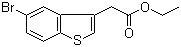 Ethyl (5-bromobenzothiophen-3-yl)acetate molecular structure (CAS 17266-44-3)