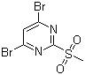 structure of CAS# 172899-12-6, 4,6-二溴-2-(甲磺酰基)嘧啶