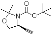 structure of CAS# 173065-16-2, (4S)-4-乙炔基-2,2-二甲基-1,3-噁唑烷-3-甲酸叔丁酯