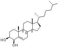 structure of CAS# 17320-10-4, 3beta,4beta-Dihydroxycholest-5-ene