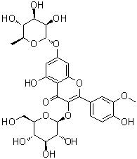structure of CAS# 17331-71-4, Isorhamnetin 7-rhamnoside
