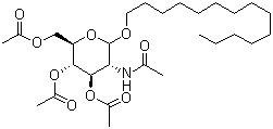 CAS # 173725-25-2, Tetradecyl 2-acetamido-2-deoxy-3,4,6-tri-O-acetyl-beta-D-glucopyranoside