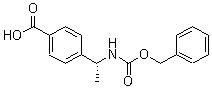 structure of CAS# 173898-15-2, 4-[(1R)-1-[[(苯甲氧羰基]氨基]乙基]苯甲酸