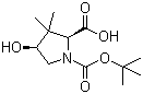 CAS 登录号：174060-99-2, (2S,4S)-N-Boc-4-羟基-3,3-二甲基吡咯烷-2-甲酸, (2S,4S)-N-叔丁氧羰基-4-羟基-3,3-二甲基吡咯烷-2-甲酸